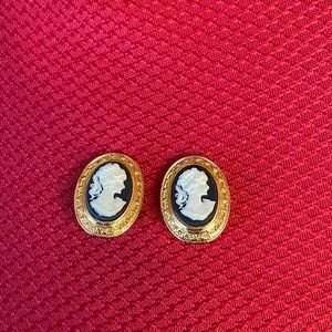 Vintage Cameo clip-on earrings